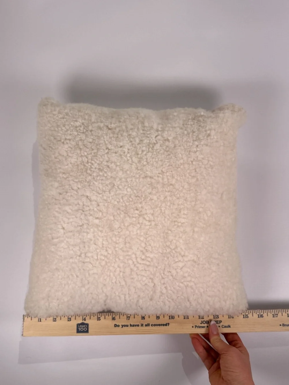 Natures Collection Throw Pillow New Zealand Sheepskin Cream 18x18